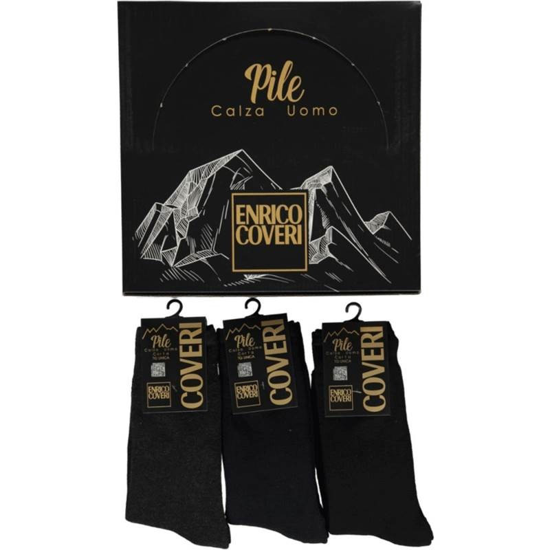 ENRICO COVERI 12 PAIA CALZA UOMO PILE CORTA COLD LINE 1C