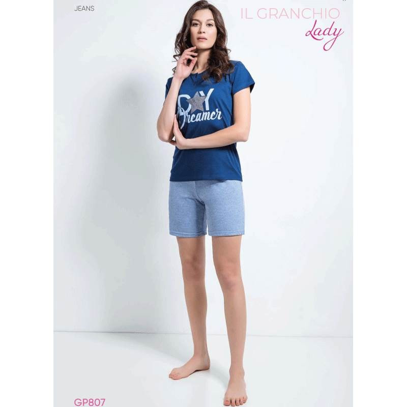 IL GRANCHIO PIGIAMA DONNA COTONE GP807