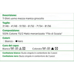 CIELLEGI 3 T-SHIRT UOMO FILO DI SCOZIA 700 COLORATO