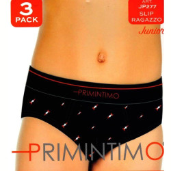 PRIMINTIMO 3 SLIP RAGAZZO COTONE ELASTICIZZATO JP277