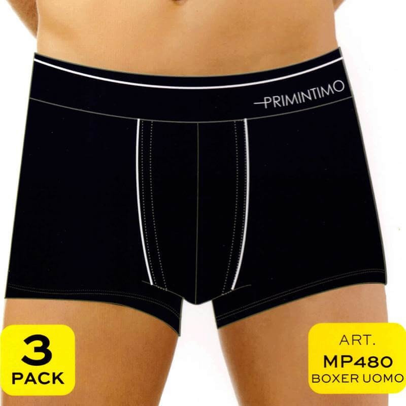 PRIMINTIMO 3 BOXER UOMO TAGLIE FORTI COTONE ELASTICIZZATO MP480C