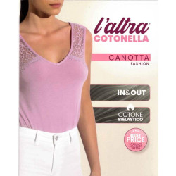 COTONELLA TOP DONNA COTONE ELASTICIZZATO GD337