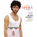 LEABLE 4 CANOTTIERA UOMO COTONE SPALLA LARGA 03 OPERA