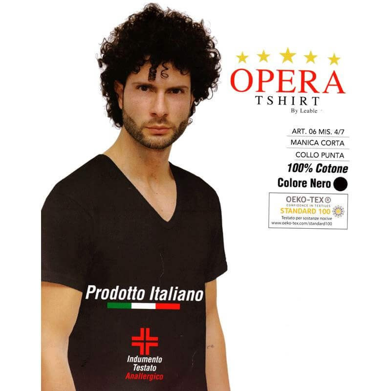 LEABLE 4 T-SHIRT UOMO COTONE MANICA CORTA 06 OPERA