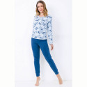IL GRANCHIO PIGIAMA DONNA TAGLIE FORTI CALDOCOTONE INTERLOCK GP6007/C