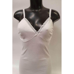 VP 3 CANOTTA DONNA TAGLIE FORTI SPALLA STRETTA COTONE 160