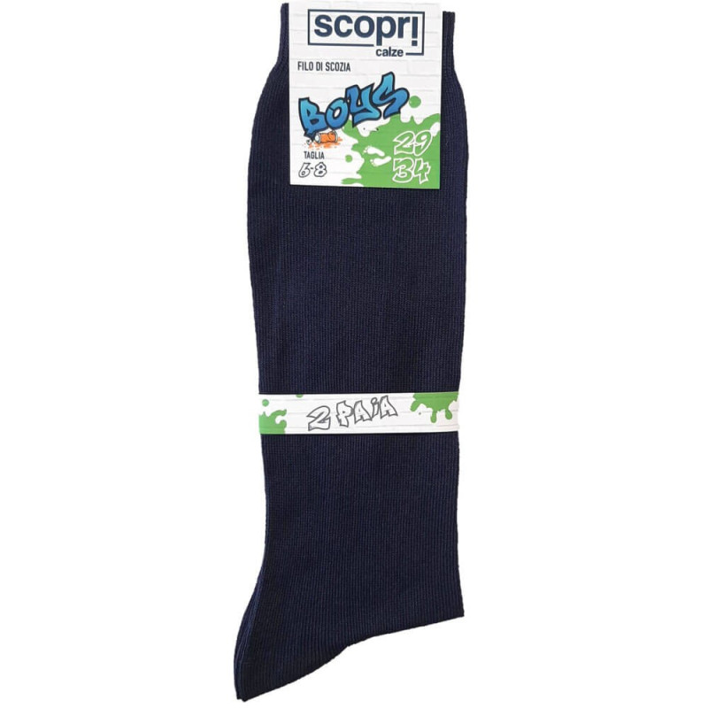 SCOPRI 12 PAIA CALZA BIMBO FILO DI SCOZIA LUNGA RED