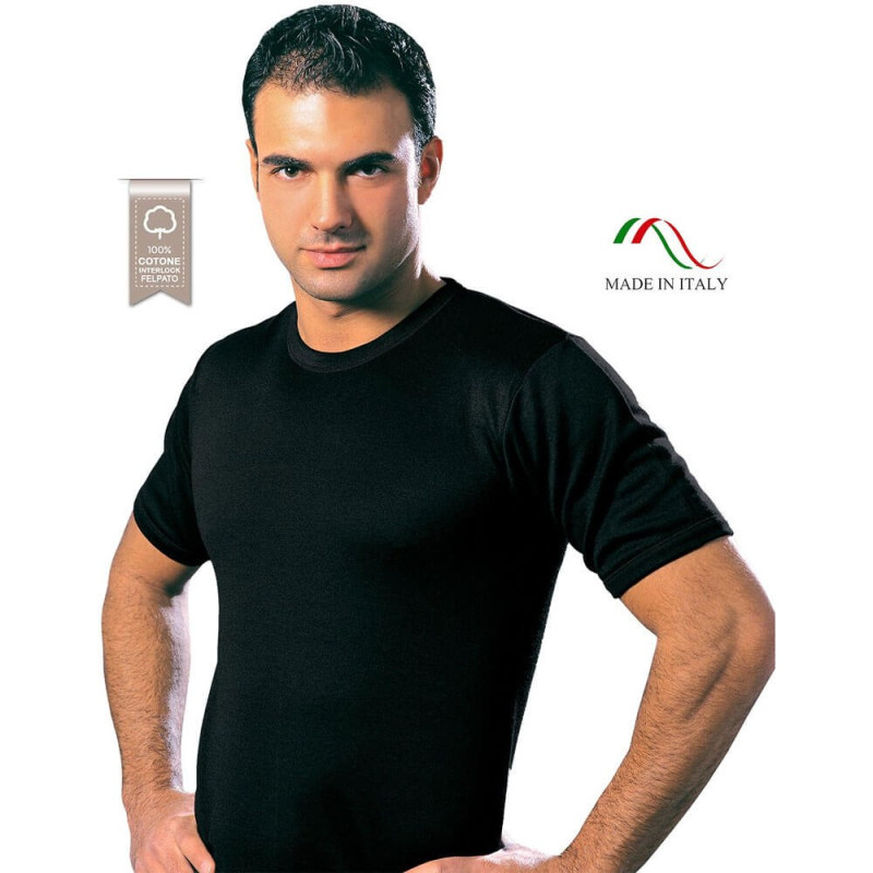 LEABLE 3 T-SHIRT UOMO TAGLIE FORTI CALDOCOTONE INTERLOCK MANICA CORTA 329