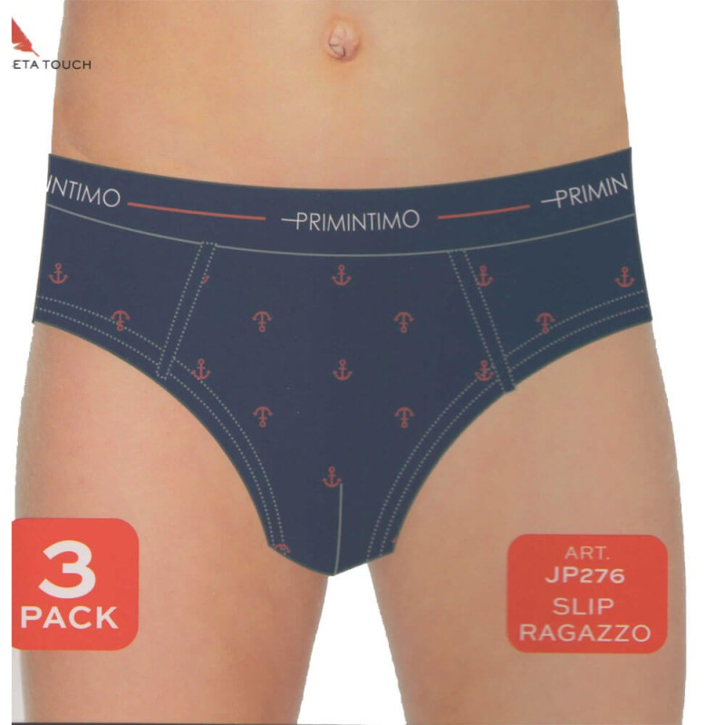 PRIMINTIMO 3 SLIP RAGAZZO COTONE ELASTICIZZATO JP276 PRIMINTIMO 3 SLIP RAGAZZO COTONE ELASTICIZZATO JP276