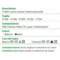 CIELLEGI T-SHIRT UOMO MEZZA MANICA 800