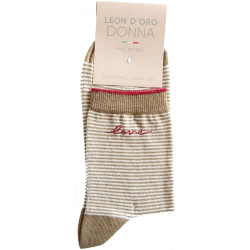 LEONDORO 6 PAIA CALZA DONNA CALDOCOTONE CORTA 433 ROMANTICA