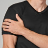 GICIPI 3 MAGLIA UOMO TAGLIE FORTI FILO DI SCOZIA MANICA CORTA COLLO V 261 NERO