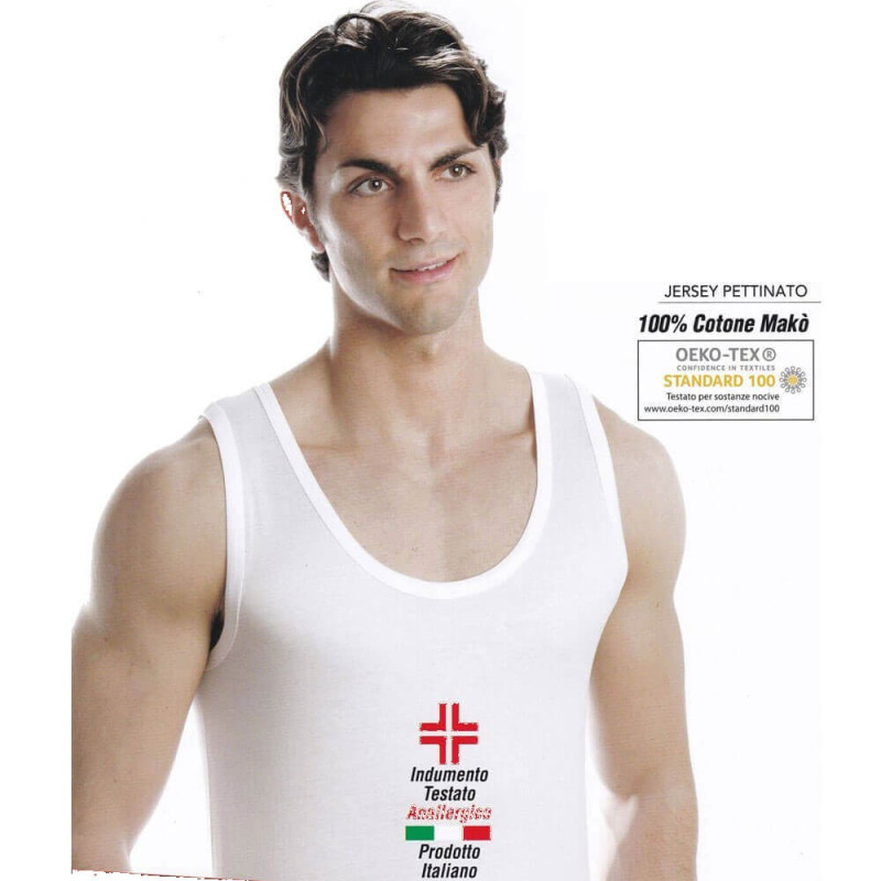 LEABLE 6 CANOTTIERE UOMO TAGLIE FORTI COTONE 1417
