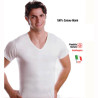 LEABLE 6 T-SHIRT UOMO TAGLIE FORTI COTONE SCOLLO V 1419