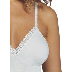 VP 3 CANOTTA DONNA TAGLIE FORTI SPALLA STRETTA COTONE 160