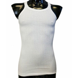 HENRI 6 CANOTTA UOMO COTONE SPALLA STRETTA 158 BIANCO