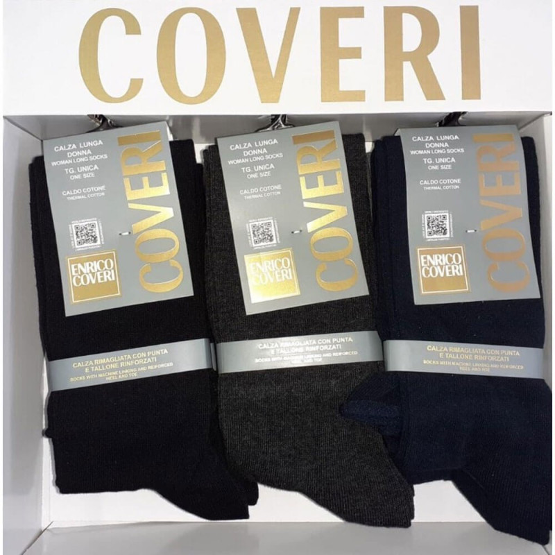 ENRICO COVERI 12 PAIA CALZA DONNA CALDOCOTONE LUNGA CLAUDIA NW2C