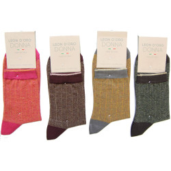 LEONDORO 6 PAIA CALZA DONNA CALDOCOTONE CORTA 433 STEFANIA