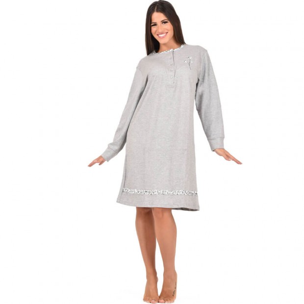 KAREL CAMICIA DA NOTTE DONNA CALDOCOTONE INTERLOCK KF5028 KAREL CAMICIA DA NOTTE DONNA CALDOCOTONE INTERLOCK KF5028