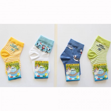 LEONDORO 6 PAIA CALZA BABY COTONE CORTA 402/C