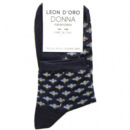 LEONDORO 6 PAIA CALZA DONNA FILO DI SCOZIA CORTA 514 TRIS LINDA