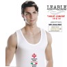 Canottiera uomo taglie forti 10 e 12 cotone bianca Leable 1417 - 6 pezzi