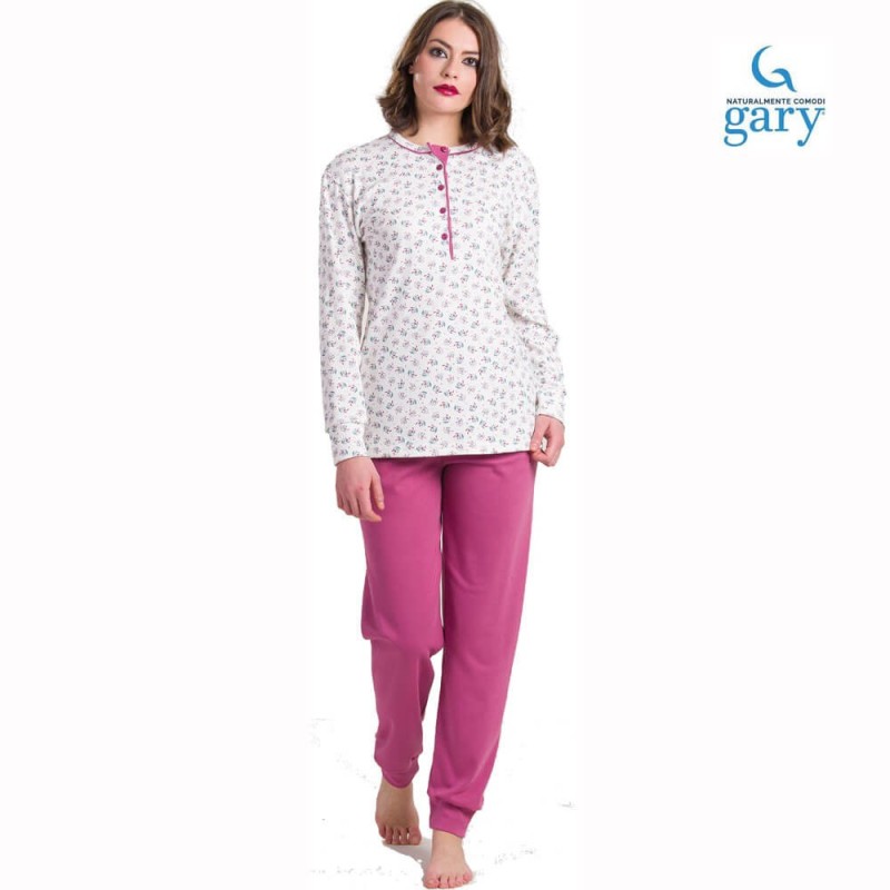 Pigiama donna taglie forti caldocotone interlock Gary V50001CONF
