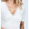 Maglia donna manica corta lana e cotone Mare 269
