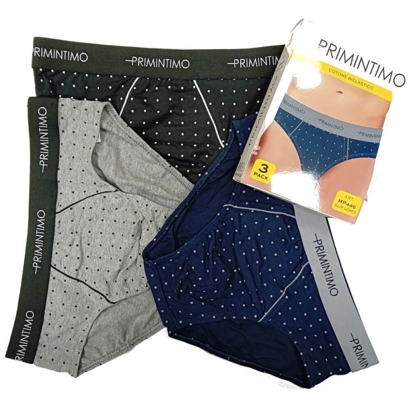Slip uomo cotone elasticizzato Primintimo MP446 - 3 slip