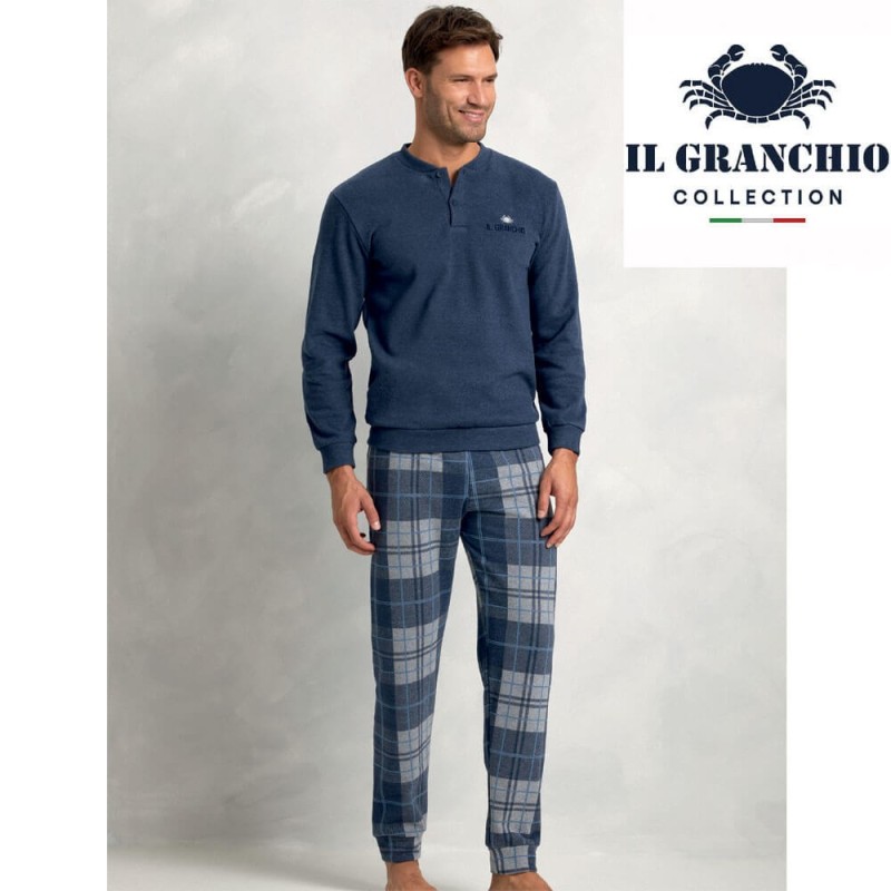 Pigiama uomo taglie forti punto Milano Il Granchio GP2076/C