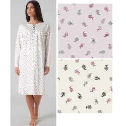 Camicia da notte donna caldocotone interlock Karel KF5016
