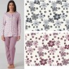 Pigiama donna aperto caldocotone interlock Karel KF5025 PLDA