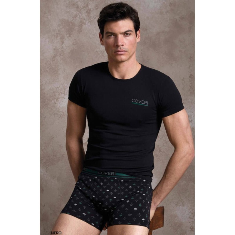 Coordinato uomo boxer e t-shirt cotone elasticizzato Enrico Coveri EC1280