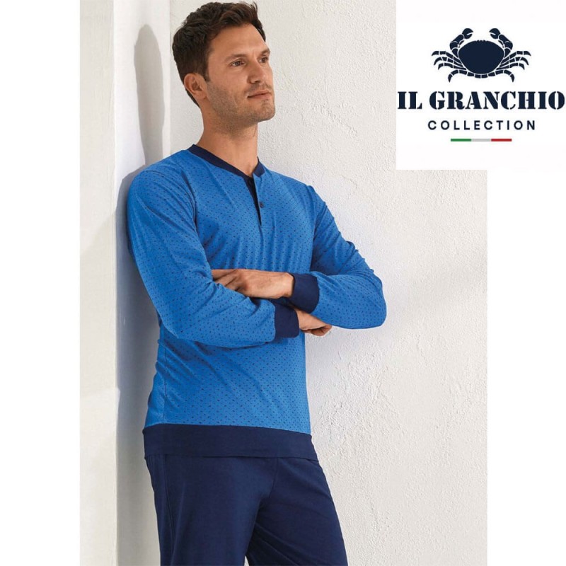 Pigiama uomo taglie forti cotone Il Granchio GP1118/C
