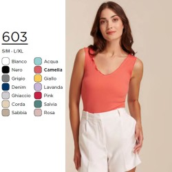 BASIC COTTON TOP DONNA COTONE SPALLA LARGA 603