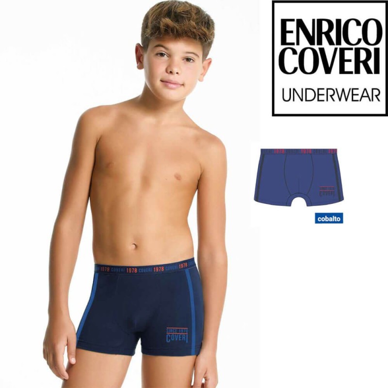 Boxer ragazzo cotone elasticizzato Enrico Coveri EB4166 - 6 boxer