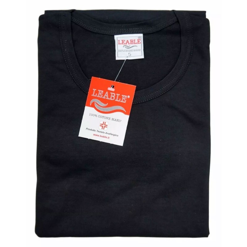T-shirt uomo taglie forti 10 e 12 girocollo cotone Leable 1418 - 6 t-shirt