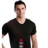 T-shirt uomo taglie forti 10 e 12 scollo a V cotone Leable 1419 - 6 t-shirt
