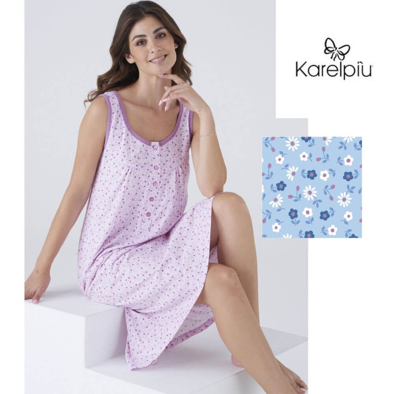 Camicia da notte donna cotone Karel KC8309