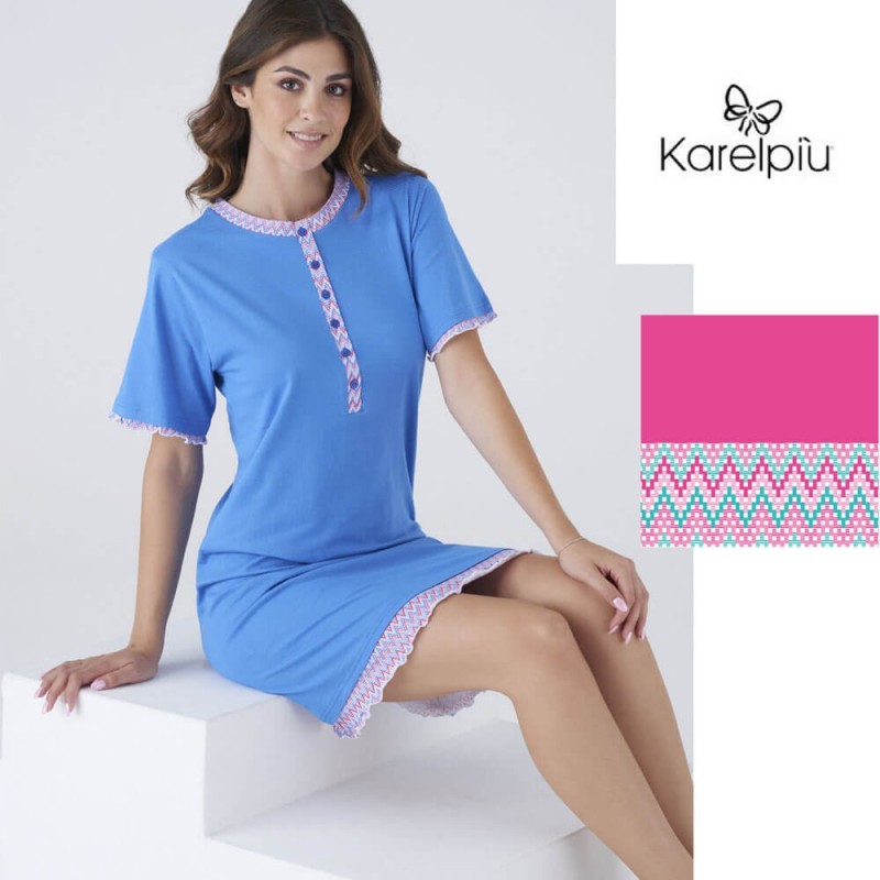 Camicia da notte donna cotone Karel KC8124