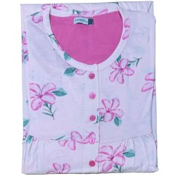 Camicia da notte donna taglie forti cotone Karel KC8005
