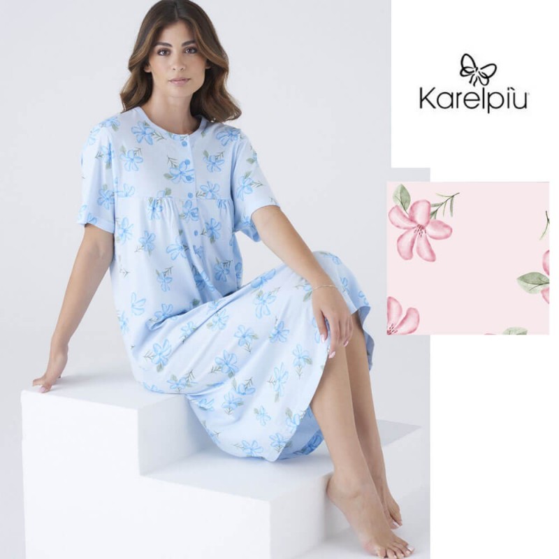 Camicia da notte donna cotone Karel KC8011