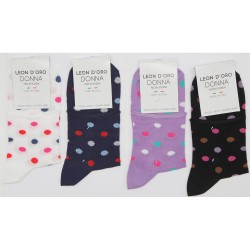 LEONDORO 6 PAIA CALZA DONNA FILO DI SCOZIA CORTA 538