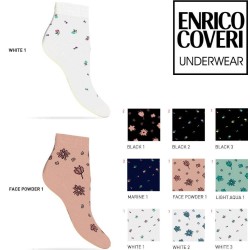 Calza donna corta cotone elasticizzato Enrico Coveri Papaya 259 1Ass - 12 paia