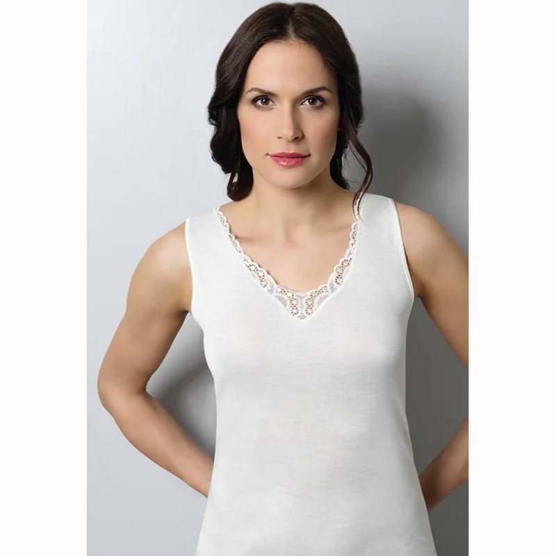 VP 3 CANOTTA DONNA MISTO LANA SPALLA LARGA 1303