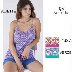 Pigiama donna corto cotone Karel KC8342