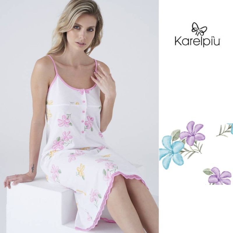 Camicia da notte donna cotone Karel KC8303