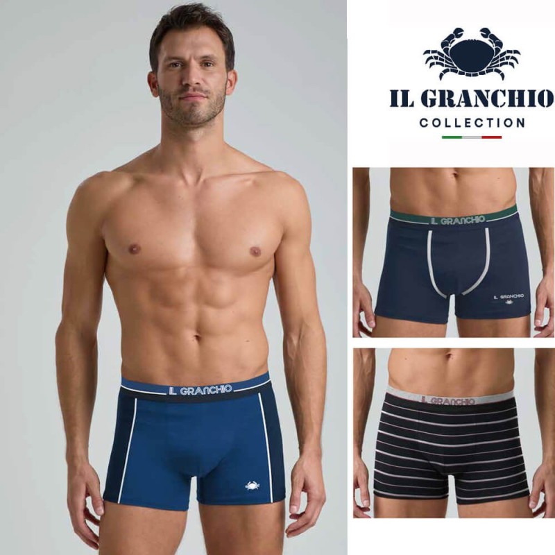 Boxer uomo cotone elasticizzato Il Granchio GB1326 - 3 boxer