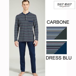 Pigiama uomo taglie forti caldocotone interlock Bip Bip 7218