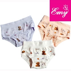 Slip bimba cotone elasticizzato Emy B2946 - 6 slip